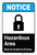 Notice: Hazardous Area Must Be Locked with Icon ANSI Portrait - Label