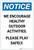 Notice: We Encourage Healthy Outdoor Activities - Please Play Safely Portrait - Label
