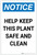 Notice: Help Keep This Plant Safe and Clean Portrait - Label