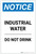 Notice: Industrial Water Do Not Drink Portrait - Label