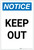 Notice: Keep Out Portrait - Label