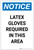 Notice: Latex Gloves Required In This Area Portrait - Label