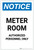 Notice: Meter Room Authorized Personnel Only Portrait - Label