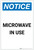 Notice: Microwave In Use Portrait - Label