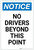 Notice: No Drivers Beyond This Point Portrait - Label