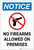 Notice: No Firearms Allowed Premises with Icon Portrait - Label