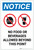 Notice: No Food Or Beverages Allowed Beyond This Point with Icons Portrait - Label