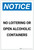 Notice: No Loitering Or Open Alcoholic Containers Portrait - Label
