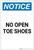 Notice: No Open Toe Shoes Portrait - Label