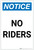 Notice: No Riders Portrait - Label