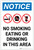 Notice: No Smoking/Eating/Drinking In This Area with Icons Portrait - Label