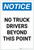 Notice: No Truck Drivers Beyond This Point Portrait - Label