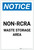 Notice: Non RCRA Waste Storage Area Portrait - Label