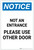 Notice: Not an Entrance - Use Other Door Portrait - Label