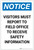 Notice: Visitors Must Report To Field Office for Safety Information Portrait - Label