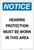 Notice: Hearing Protection Must be Worn Portrait - Label