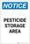 Notice: Pesticide Storage Area Portrait - Label