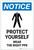Notice: Protect Yourself Wear PPE with Icon Portrait - Label