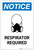 Notice: Respirator Required with Icon Portrait - Label