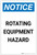 Notice: Rotating Equipment Hazard Portrait - Label