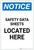 Notice: Safety Data Sheets Located Here Portrait - Label
