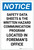 Notice: Safety Data Sheets Located In Foremans Office Portrait - Label