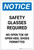 Notice: Safety Glasses Required No Open Toe Or Open Heel Shoes Portrait - Label