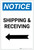 Notice: Shipping & Receiving - Arrow Left Portrait - Label