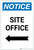 Notice: Site Office With Left Arrow Portrait - Label