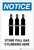Notice: Store Full Gas Cylinders Here with Icon Portrait - Label