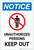 Notice: Unauthorized Persons Keep Out With Icon Portrait - Label