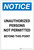Notice: Unauthorized Persons No Permitted Beyond This Point Portrait - Label