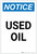 Notice: Used Oil Portrait - Label