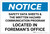 Notice: Safety Data Sheets Located In Foreman's Office - Label