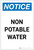 Notice: Non-Potable Water Portrait - Label