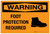 Warning: Foot Protection Required with Graphic - Label