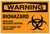 Warning: Biohazard - Infectious Biological Material - Label