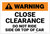 Warning: Close Clearance Do Not Ride Side Or Top Of Car - Label