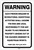 Warning: Connecticut Equine Liability CT - Label
