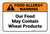 Warning: Food May Contain Wheat Products - Label