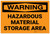 Warning: Hazardous Material Storage Area - Label