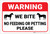 Warning: No Feeding Or Petting Horse - Label