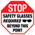 Floor Stop Signs: Safety Glasses Required