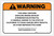 Warning: Prop 65 Gasoline Engine Exhaust (Condensates/Extracts) - Label