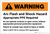 Warning: Arc Flash and Shock Hazard - Appropriate PPE Required Landscape - Label