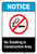 Notice: No Smoking in Construction Area ANSI Portrait - Label