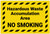 Hazardous Waste Accumulation No Smoking with Hazard Border Landscape - Label