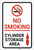 No Smoking Cylinder Storage Area with Icons Portrait - Label