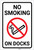 No Smoking On Docks with Icon Portrait - Label