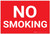 No Smoking Red Landscape - Label